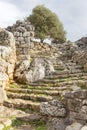 Ruins of the ancient Greek city of Lato,2500 years old near Kritsa, Crete. Royalty Free Stock Photo