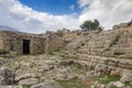 Ruins of the ancient Greek city of Lato,2500 years old near Kritsa, Crete. Royalty Free Stock Photo