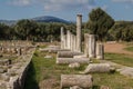 Ruins of the ancient Greek city of Messinia & x28;Messini, Messenia& x29; Royalty Free Stock Photo