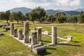 Ruins of the ancient Greek city of Messinia & x28;Messini, Messenia& x29; Royalty Free Stock Photo