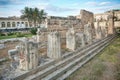 Ruins of the ancient greek doric temple of Apollo in Siracusa Royalty Free Stock Photo