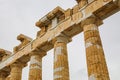 Ruins of the ancient Greek Parthenon with Doric columns