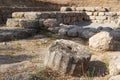 Ruins of the ancient Greek sanctuary in Theologos village Royalty Free Stock Photo