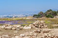 Ruins of ancient greek temple, Saranda Kolones Royalty Free Stock Photo