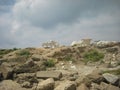 The ruins of an ancient Greek temple on the territory of modern Turkey