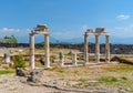 Ruins of the ancient gymnasium in the antique city of Hierapolis, Pamukkale, Turkey