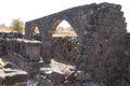 The ruins of the ancient Hebrew city Korazim Horazin, Khirbet Karazeh, destroyed by an earthquake in the 4th century AD, on the Go