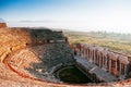 Ruins of ancient Hierapolis Amphi theatre Pamukkale, Denizili, T Royalty Free Stock Photo