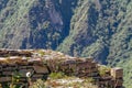 The ruins of the ancient Inca city of Choquequirao, alternative to Machu Picchu, Peru Royalty Free Stock Photo