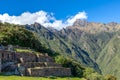 The ruins of the ancient Inca city of Choquequirao, alternative to Machu Picchu, Peru Royalty Free Stock Photo