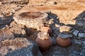 The ruins of ancient Ionian Greek Klazomenai city. Archaeological excavation site in Urla Izmir Turkey Royalty Free Stock Photo