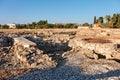 The ruins of ancient Ionian Greek Klazomenai city. Archaeological excavation site in Urla Izmir Turkey Royalty Free Stock Photo