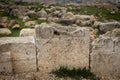 Ruins of the ancient Jewish settlement of Susiya in the Hebron Highlands in Israel