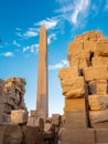Ruins of ancient Karnak in the Karnak Temple Complex in Egypt