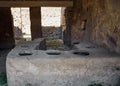 Ancient kitchen with oven in Pompeii, Italy Royalty Free Stock Photo