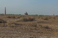 Ruins of ancient Konye-Urgench, Turkmenistan. Kutlug Timur Minaret, Sultan Tekesh Mausoleum and Il Arslan Mausoleum