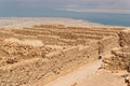Ruins of ancient Masada fortress nea Royalty Free Stock Photo