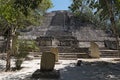 The ruins of the ancient Mayan city of calakmul, campeche, Mexico Royalty Free Stock Photo