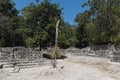 The ruins of the ancient Mayan city of calakmul, campeche, Mexico Royalty Free Stock Photo