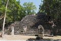 The ruins of the ancient mayan city of calakmul, campeche, mexico Royalty Free Stock Photo