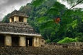 The ruins of the ancient Mayan city of Palenque, Mexico Royalty Free Stock Photo