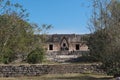 Ruins of the ancient Mayan city Uxmal. UNESCO World Heritage Sit Royalty Free Stock Photo
