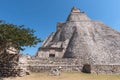 Ruins of the ancient Mayan city Uxmal. UNESCO World Heritage Sit Royalty Free Stock Photo