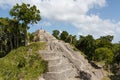 Ruins of the ancient Mayan city Yaxha Royalty Free Stock Photo