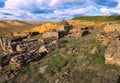 The ruins of an ancient Muslim cemetery