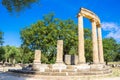 The ruins of ancient Olympia, Greece. Here takes place the touch of olympic flame.