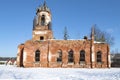The ruins of the ancient Orthodox Church of the Life-Giving Trinity. Andrianovo