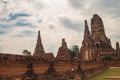 Ruins of ancient pagoda made of old red bricks Royalty Free Stock Photo