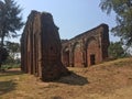 The Ruins of Ancient Portuguese Church at Syriam Myanmar. The catholic church have begun in 1749 Royalty Free Stock Photo