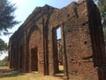 The Ruins of Ancient Portuguese Church at Syriam Myanmar. The catholic church have begun in 1749 Royalty Free Stock Photo