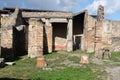 ruins of ancient qualifications in the archaeological park of Pompeii, Italy.