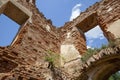 ruins of an ancient red brick castle Royalty Free Stock Photo