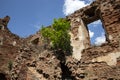 ruins of an ancient red brick castle Royalty Free Stock Photo