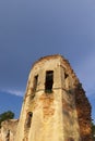 ruins of an ancient red clay brick castle Royalty Free Stock Photo