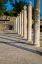 Ruins of the ancient Roman city Bet Shean, Israel Royalty Free Stock Photo