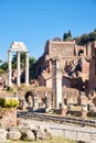 Ruins of the ancient Roman Forum in Rome Royalty Free Stock Photo