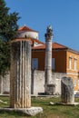 Ruins of the ancient Roman forum in the historic centre of Zadar