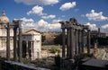 Ruins of the ancient Roman Forum in Rome, Italy. Royalty Free Stock Photo