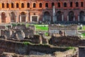 Ruins of the ancient Roman Forum in Rome Royalty Free Stock Photo