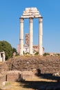 Ruins of the ancient Roman Forum in Rome Royalty Free Stock Photo