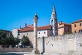 Ruins at the ancient Roman Forum in Zadar, Croatia Royalty Free Stock Photo