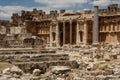 Ruins of the ancient Roman sacred site Baalbek Royalty Free Stock Photo