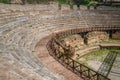 Ruins of ancient Roman theatre in Ohrid Royalty Free Stock Photo