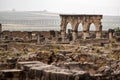 Ruins of the ancient Roman town of Volubilis in Morocco Royalty Free Stock Photo