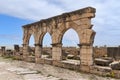 Ruins of the ancient Roman town of Volubilis in Morocco Royalty Free Stock Photo