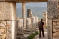 Ruins of the ancient Roman town of Volubilis in Morocco Royalty Free Stock Photo